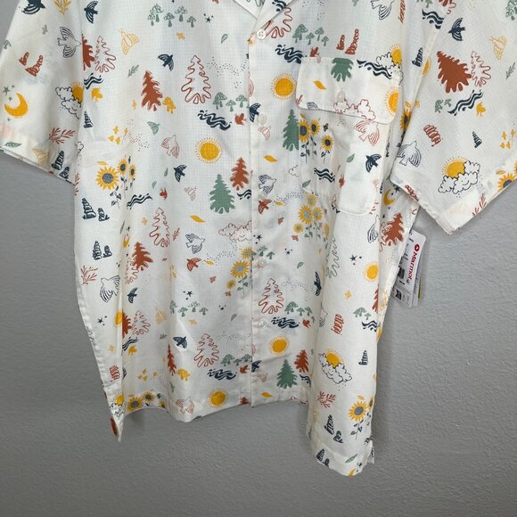 Marmot Muir Camp Novelty Short Sleeve Button Down Shirt L Cream multicolor - Picture 5 of 12